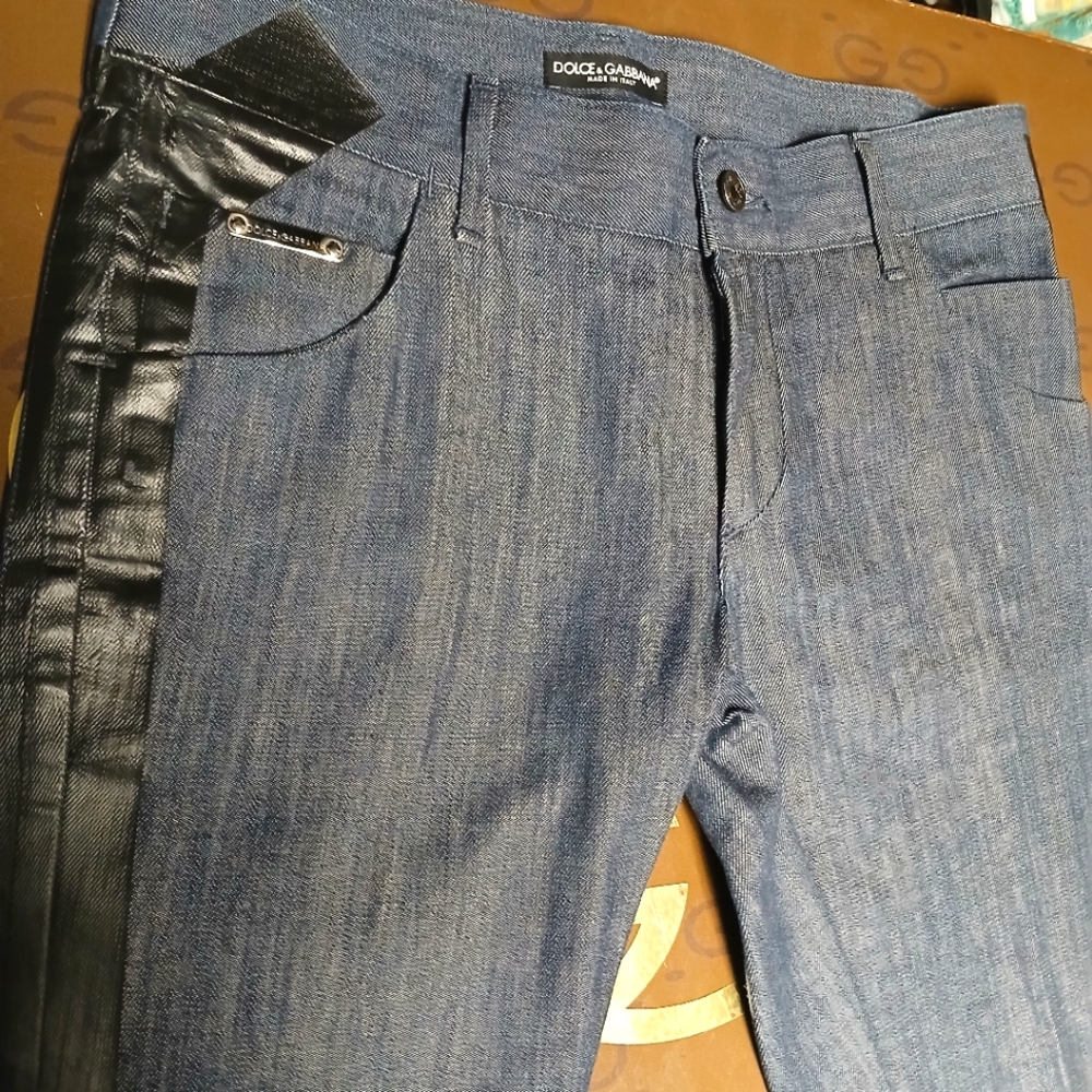 Dolce Gabbana Men's Dark Blue Designer Jeans